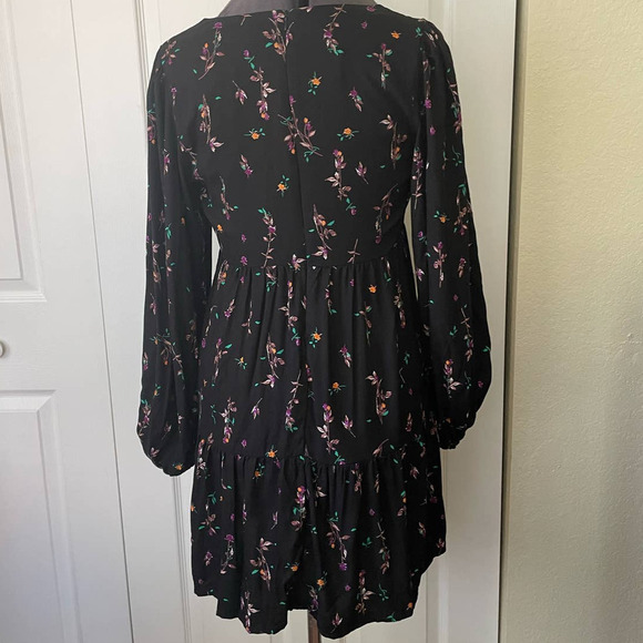 NWT AFRM Channa Ruched Neck Floral Mini Dress, Size M 🗣LAST CHANCE🗣 - Picture 3 of 3